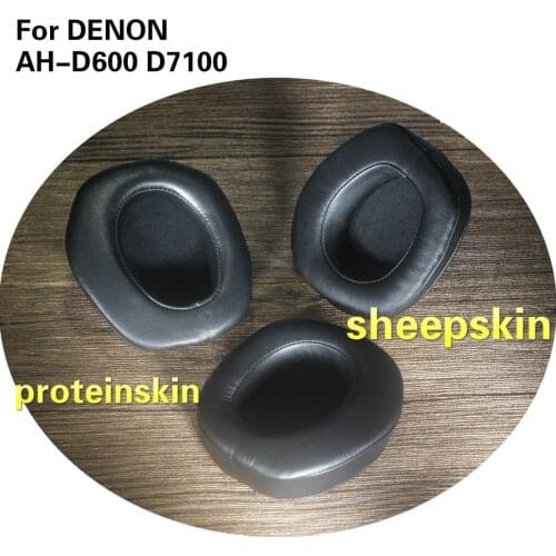 Sheepskin Earpads for DENON High Quality Protein Skin Soft Memory Foam Ear Pads Cushion for DENON AH-D600 D7100 Headphone