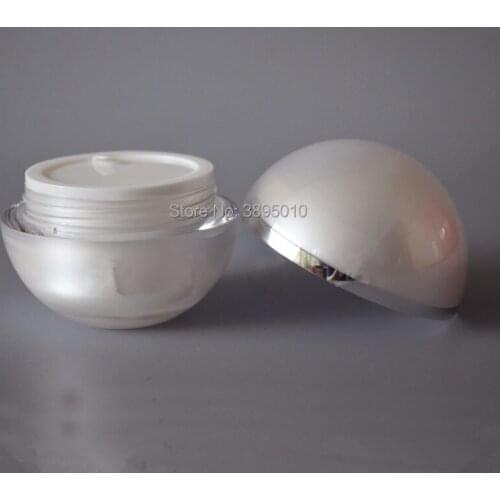 15/30/50g Ball Balm Cream Container , Small Cosmetic Bottles , Empty Acrylic Spherical sample Tin , Skin Care Cream Jar F792