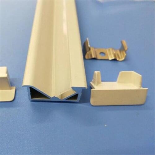 Free Shipping 2M/PCS 100M/LOT ALUMIUM PROFILE WITH MILKY COVER AND END CAPS