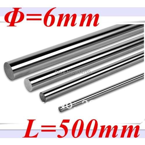Free Shipping 4pcs/lot of diameter 6mm L500mm chromed linear smooth rod for xyz cnc parts cnc router