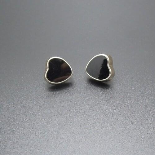 Free shipping 50pcs/lot black heart shape button womens chiffon shirt small buttons child knitted sweater button 10mm*10mm