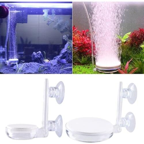 Air Stone Disc Bubble Diffuser Nano Air Stone Disk Fish Tank Bubble Stone with Suction Cups for Aquarium Fish Tank Pump