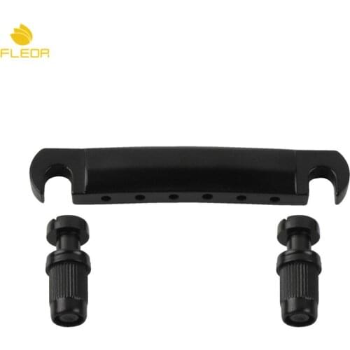 FLEOR Electric Guitar LP Tailpiece Black with Studs For LP Guitar Parts
