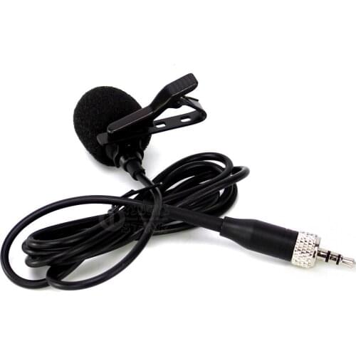 Tie on Clip Lapel Mic Screw Lock 3.5mm Jack Stereo Condenser Lavalier Microphone For Wireless BodyPack Transmitter Karaoke Mixer