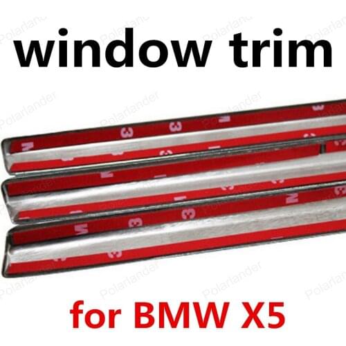 Hot sell Stainless Steel Styling Window Trim Decoration Strips Car Accessories without column For BMW X5