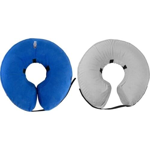 Cute Dog Injury Recovery Inflatable Collar Anti Bite Grooming Anti Licking Necklace Puppy Cat PVC Neck Protective Circle Collar