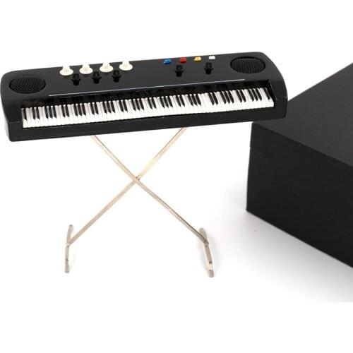 Miniature Electronic Organ Model Mini Musical Instrument 1/12 Dollhouse ob11 1/6 Action figure Accessories bjd can not paly