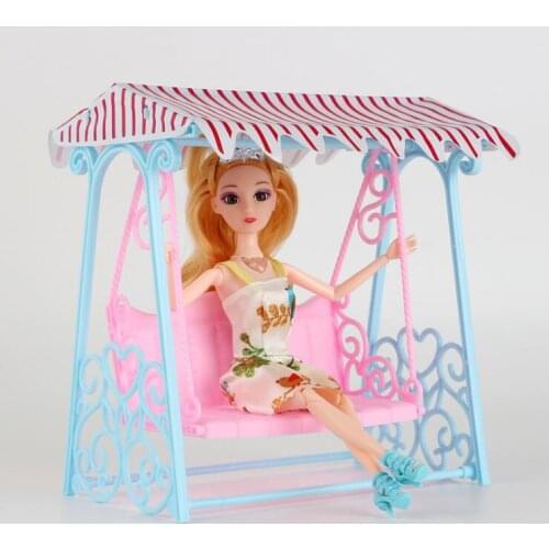 Fashion for barbie swing Arrival Doll Accessories Swing for Barbie Pretend Play Toys for Girl Casual Sunshine Garden Rocking