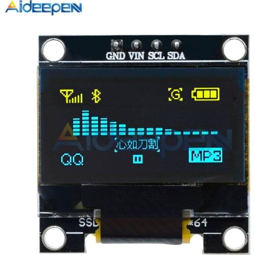 0.96" 0.96 Inch Yellow Blue OLED LCD LED Display Module I2C IIC Serial 128X64 128*64 SSD1306 12864 SPI Serial Module 4Pin