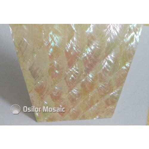 Natural mother of pearl shell laminate for musical instrument and furniture inlay