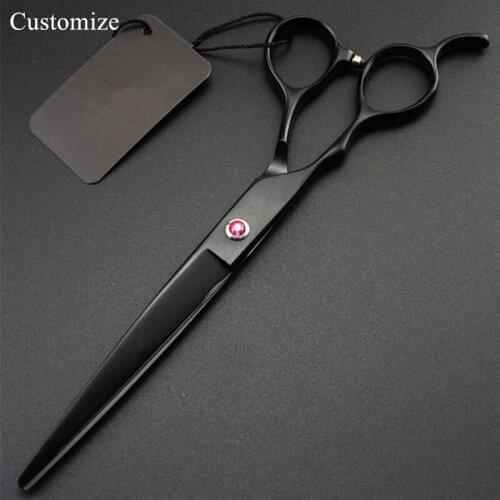 Customize Left hand Japan 440c 7 inch Pet dog grooming hair scissors dog hair Cutting shears barber tools hairdressing scissors
