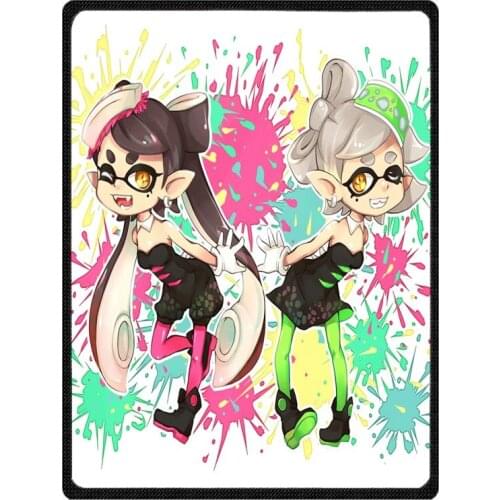 Splatoon Printing Coral Fleece Throw Blankets Summer Air condition Sleeping Cover Personalized Bedsheet