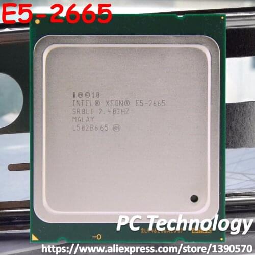 Original Intel Xeon cpu processor E5-2665 2.40GHz 8-Core 20MB SmartCache FCLGA2011 TPD 115W E5 2665 free shipping