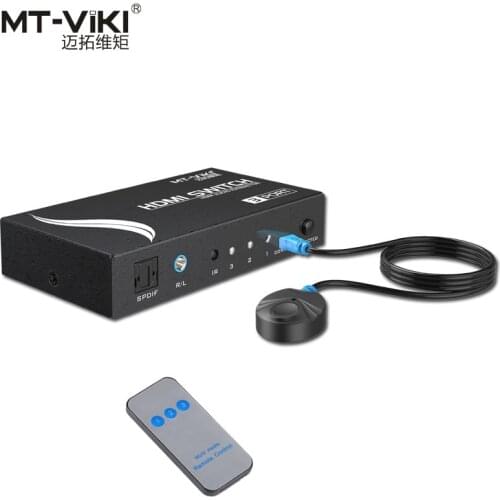 MT-VIKI 3/5 Port HDMI Switch 4K 2K with Audio Decoder Extractor Stereo L/R Toslink Optic Sound Output ARC DC 5V Power Supply