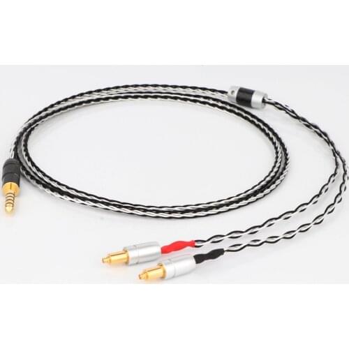 Preffair 1pcs 7N OCC Silver Plated Cable 4.4mm Balanced Headphone Upgraded Cable for SRH1440 SRH1840 SRH1540 SHR535 846