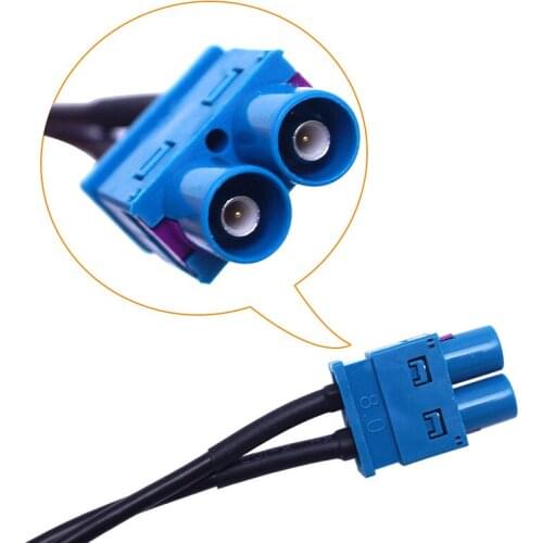 YMODVHT Dual FAKRA RF Radio Antenna Adapter For VW RNS510 RCD510 310 for Jetta for Golf MK5 MK6 Passat B6 B7 Tiguan