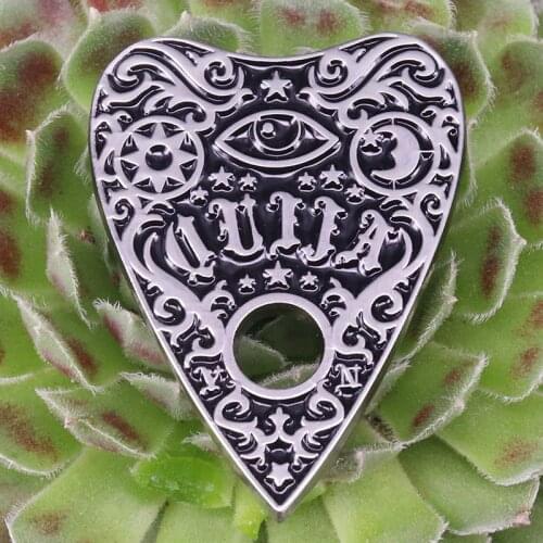 Ouija Pin Gothic Goth Witch Spiritualism Occultism Ghost Planchette oddities Halloween Creepy Horror Gift Enamel pin