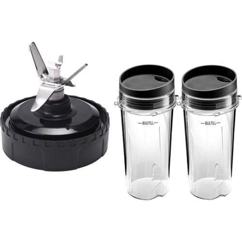 Juicer Replacement Parts, Blender Accessories and 2x Single Cup 16 Ounce Cup Sets for Ninja BL770 BL780 BL660 Professional Blend