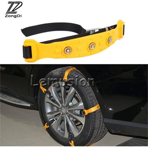 ZD 10pcs Car Tire Anti-skid Snow Tyres Chains For Fiat 500 Punto Citroen C4 C5 C3 Peugeot 307 206 308 207 407 3008 2008 406 2017