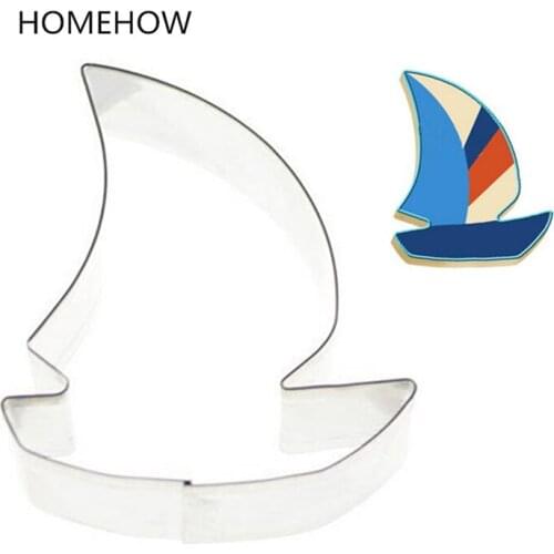 1PC/Lot Stainless Steel Sailing Boat Cookie Cutter Fruit Sushi Egg Chocolate Biscuit Cupcake Modelling Cutter Kitchen Tool