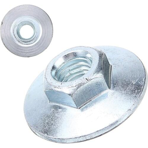 1Pcs M14 Thread Angle Grinder Disc Quick Change Locking Flange Nut Quick Release Power Tools Hexagon Metal Flange Nut M14