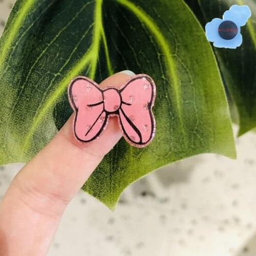 1pcs Resin Lovely Bowknot Rabbit Donut Garden Shoes Accessories Shoe Decorations Fit Croc Jibz Charm Children Bracelet