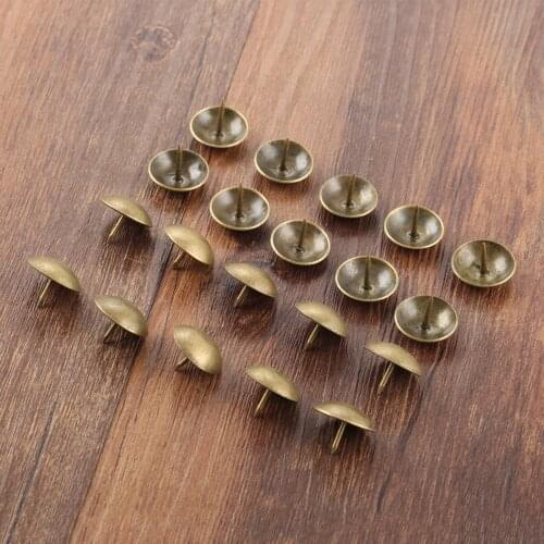 20Pcs/lot Antique Brass Upholstery Nail Jewelry Case Gift Box Sofa Furniture Decorative Tack Stud Pushpin Doornail 18x15mm
