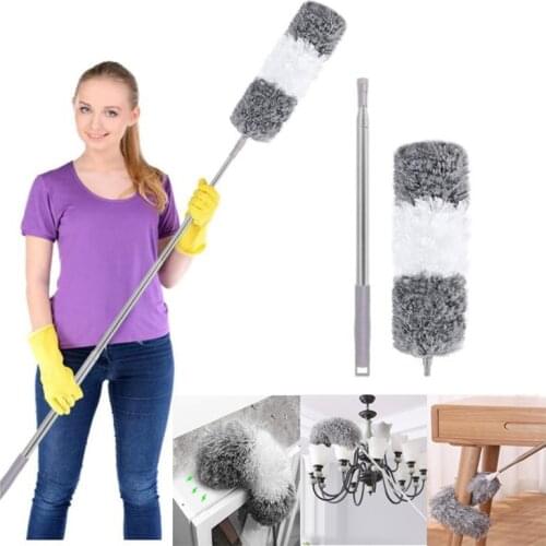252cm Lengthen Telescopic Dust Duster Extendable Microfiber Home Cleaning Stainless Removal Dust Brush Ceiling Clean Washable