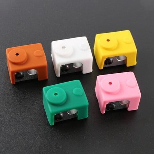 3D Printer E3D V6 Silicone Sock Heater Case Hotend V6 Extruder Nozzle Protect Silicone Cover for Heated Block 5Pcs