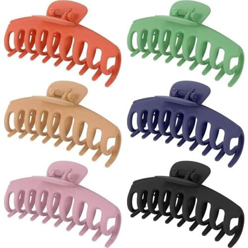 6Pcs Claw Clip For Women Tough Plastic Hair Claw Large Size Hair Clamps Claw Clip Crab For Hair Accessories For Hair