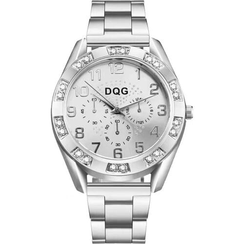 Women Watches New Fake Three-eye Pointer Ladies Atmospheric Quartz Watch Fashion Ladies Rhinestone Mesh Watch Reloj De Mujer