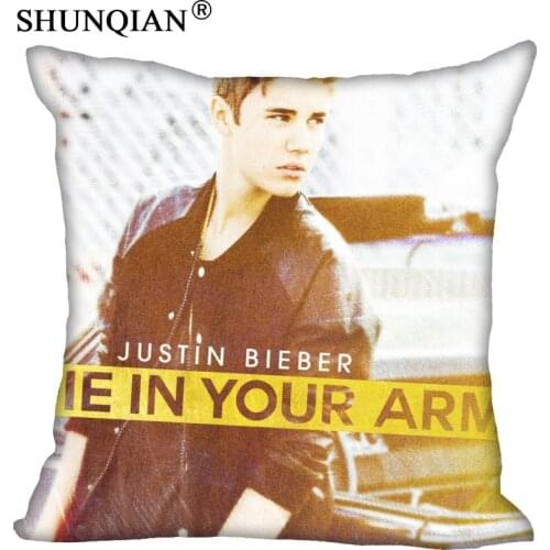 Justin Bieber Pillowcase Square Zippered Home Decorative Pillow Cover Wedding Custom Gift For Two Sides Printed