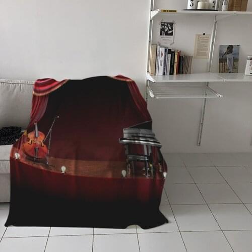 Home Soft Blankets Stage Piano Guitar Adult Children Bedroom Bed Sofa Throw Blankets Office Warm Air Conditioning Quilt