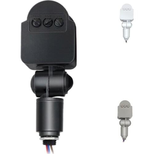 Motion Sensor,Human Body Sensor Adjustable PIR Motion Sensor Detector Switch 180°Spin for LED Light