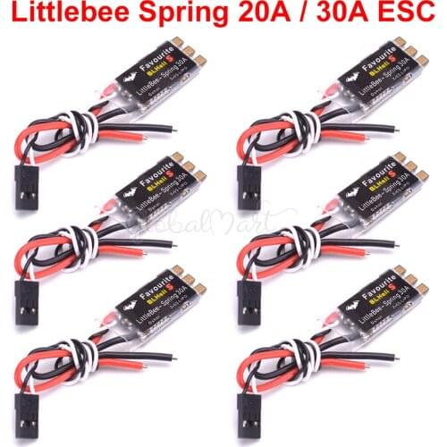 FVT LITTLEBEE BLlheli-s SPRING 20A 2-4S / 30A 2-6S ESC Supports Mulitshot DSHOT Oneshot42 OneShot125 For Martian 220 Multicopter