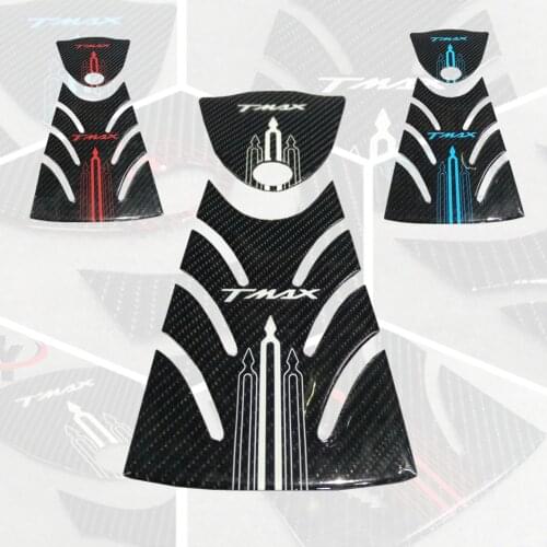 Gel Fuel Oil Tank Pad Fish Bone Cas Cap For Yamaha tmax 530 TMAX530 Sticker Carbon Fiber Tankpad Decorative Protector