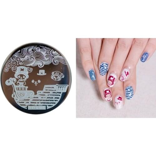 HEHE 2016 NEW Hot Stamping Plate hehe15 Cartoon Anime One Piece Jobar Nail Art Stamp Template Image Transfer Stamp