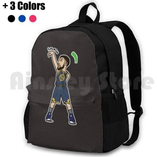 Klay Thompson Cartoon Style Outdoor Hiking Backpack Waterproof Camping Travel Klay Thompson Klaythompson Dubs Dubnation The Bay