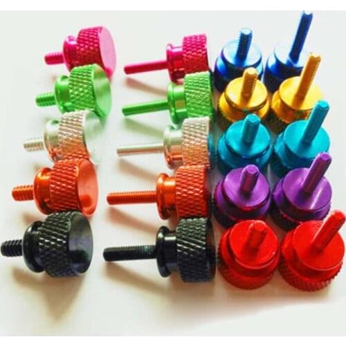 M4x20mm Thumb Screws Multicolour Bolts Steps knurled Screw Aluminum alloy Bolt 3PCS