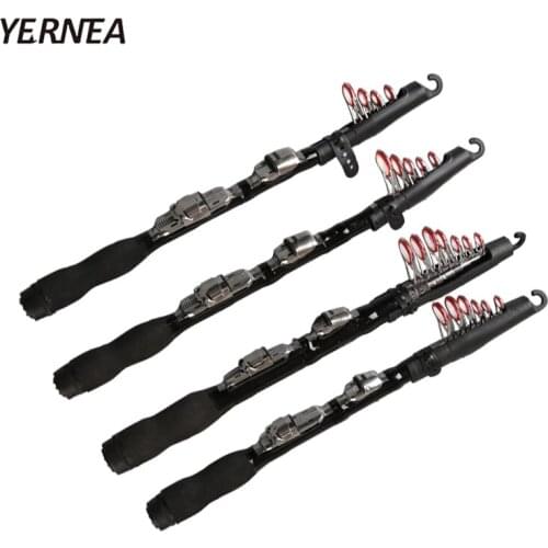 Mini 1.0M - 2.3M Portable Telescopic Fishing Rod Spinning Carbon Fish Hand Fishing Tackle Sea Rod Ocean Rod Fishing Pole Pesca