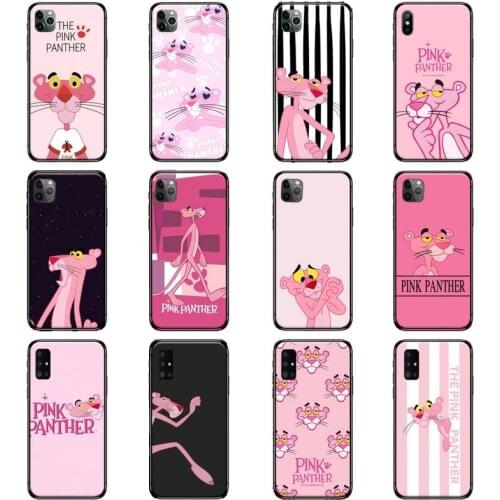 Fashion cute fun Pink P-Panther Phone Case for iPhone Samsung Note S A 6 7 8 9 10 20 51 11 12 Pro XS MAX S Plus X XR Ultra