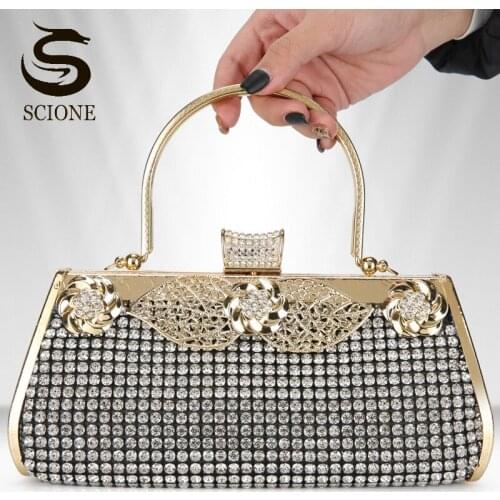 2021 New Women Evening Bag Female Diamonds Clutch Bags Luxury Hangbag Weddding Party Chain Shoulder Crossbody Bag Ladies XA298M
