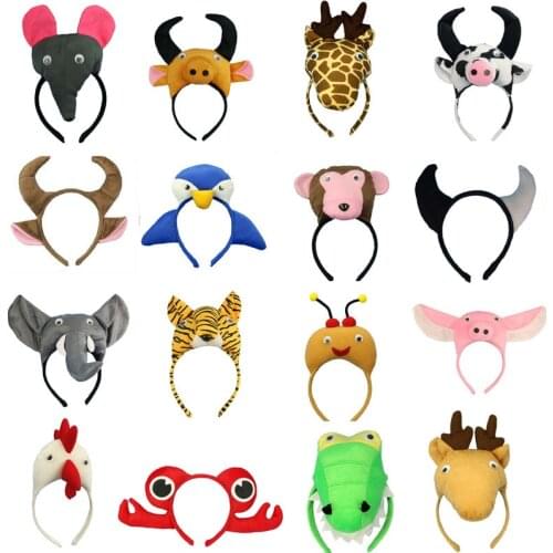 Party Adult Child Animal Ears Hairband Headband Christmas Birthday Party Holiday DIY Decorations Halloween Makeup