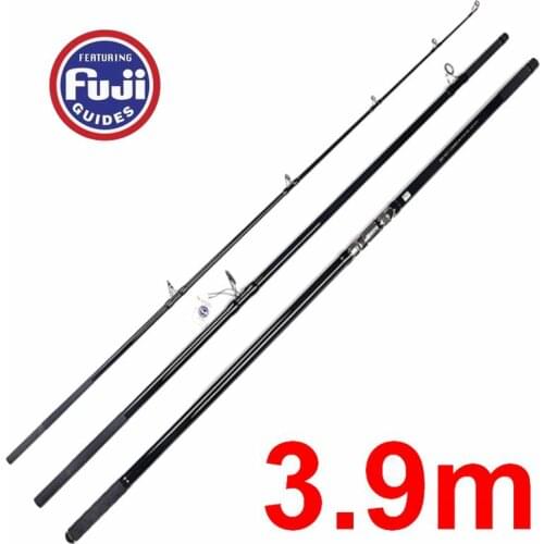 ZZ13 Carbonfiber SurfCasting Surf Casting Fishing Rod Bait 200-400g 3.9M 540g Fuji Rings and Reel Base Tip Dia 3.7mm Butt 24mm