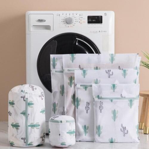 Blue Zipper Mesh Wash Bags Household Washing Machine Bag For Laundry Underwear Bra Socks Dirty Clothes Organizer Laundry Basket