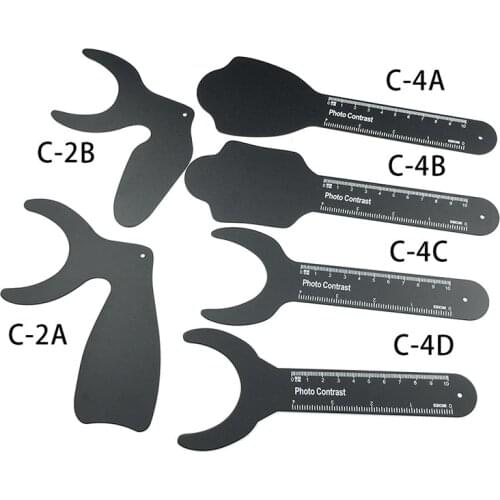 Dental Orthodontic Black Background Photo Image Contrast Board Oral Cheek Plate with Scale Mark Autoclavable Dentist Tools