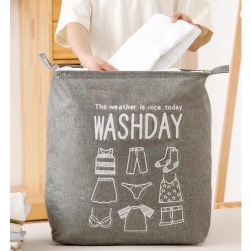 New Quilt Storage Bag Home Large Organizer Cotton linen Moistureproof Storage bag move travel toy pillow Portable storage box