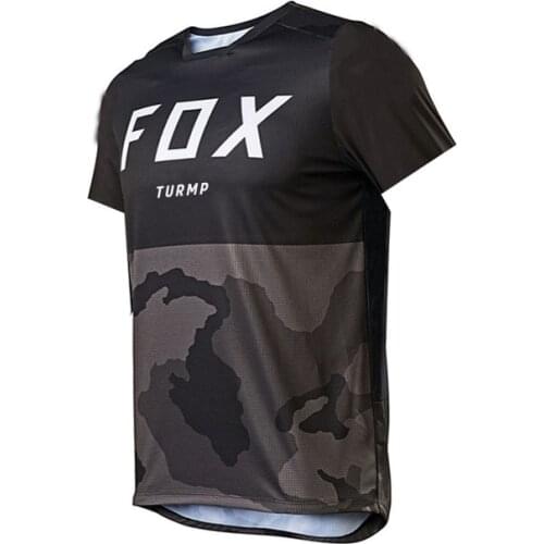Turmp Fox Short sleeve Shirts Offroad DH Motorcycle Jersey Motocross Sportwear Clothing 2021 Men Downhill Jerseys Mountain Bike