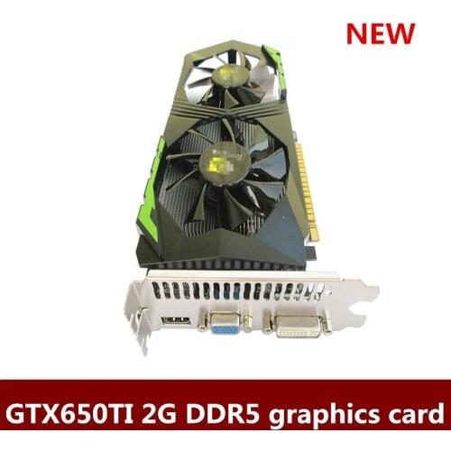 High-quality GTX 650ti video card new GTX650TI real 2GB DDR5 128bit hd-mi+dvi+vga discrete graphics card LOL DOTA