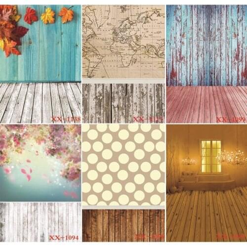 Vinyl Custom Photography Backdrops Prop Wood planks and floor Photography Background #21170